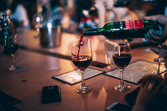 pouring wine